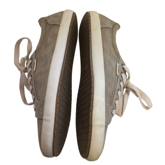 TAOS Star Khaki Canvas Lace-Up Sneakers Comfort Womens Size 8.5 EU 39 - Picture 4 of 9